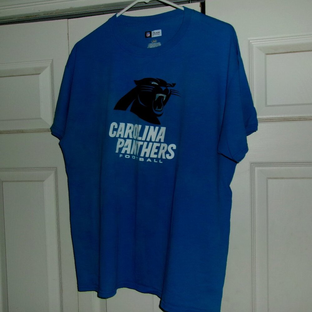 NFL Team Apparel Carolina Panthers T Shirt Mens Sz L